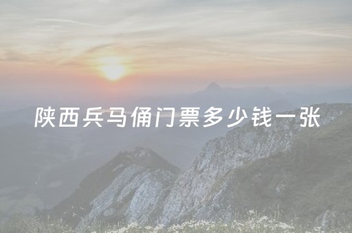 陕西兵马俑门票多少钱一张（陕西兵马俑景区）