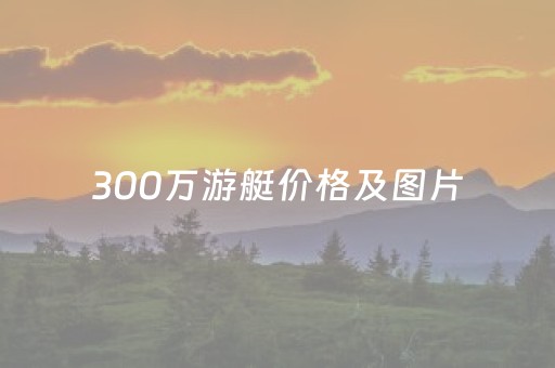 300万游艇价格及图片（3千万的游艇）