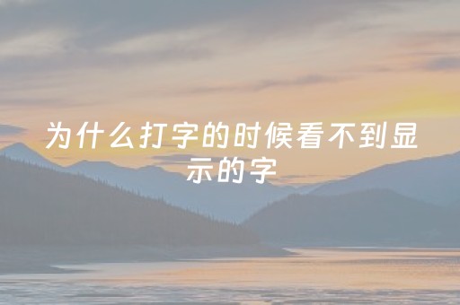 为什么打字的时候看不到显示的字（windows11打字候选框不见了）