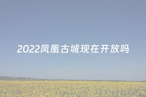 2022凤凰古城现在开放吗（凤凰古城还开放吗）