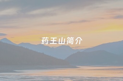 药王山简介（药王山简介作文）