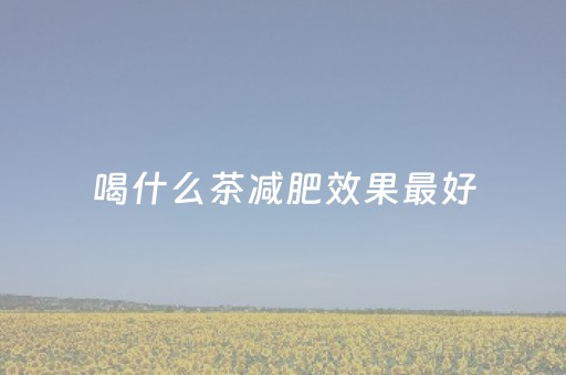 喝什么茶减肥效果最好（喝什么茶减肥效果最好瘦腿呢）