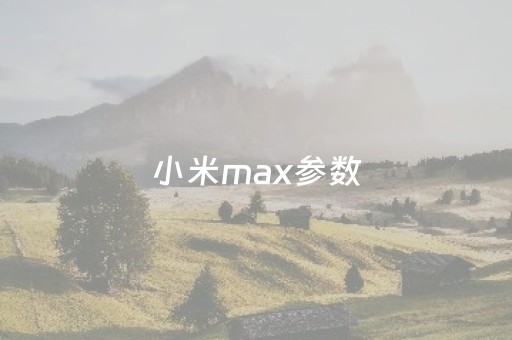 小米max参数（小米max1参数详细参数）