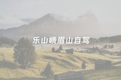 乐山峨眉山自驾（乐山峨眉山自驾二日游攻略）