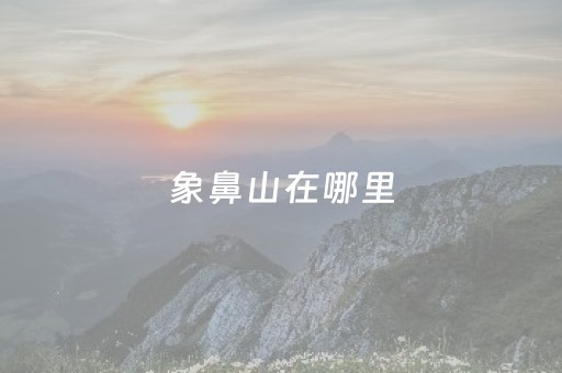 象鼻山在哪里（象鼻山在哪里预约门票）