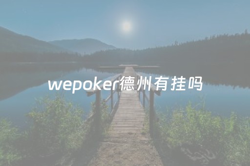 wepoker德州有挂吗（wepoker德州如何）