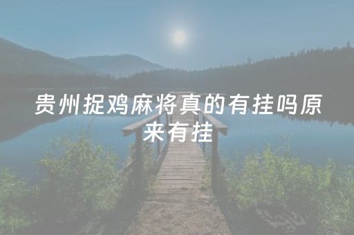 贵州捉鸡麻将真的有挂吗原来有挂（贵州捉鸡麻将牌型图解）