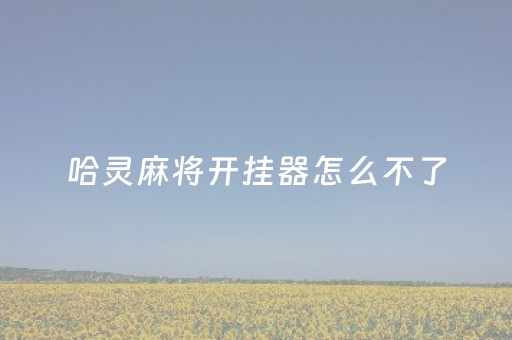 哈灵麻将开挂器怎么不了（哈灵麻将开挂神器ios）