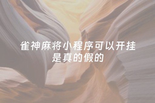 雀神麻将小程序可以开挂是真的假的（雀神麻将怎么能开挂呢）