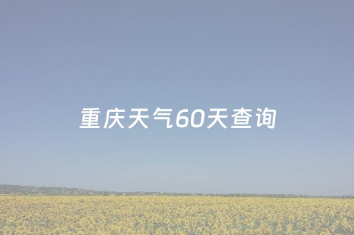 重庆天气60天查询（成都天气60天查询）