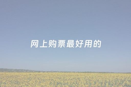 网上购票最好用的
（网上购票最好用的
是哪个）