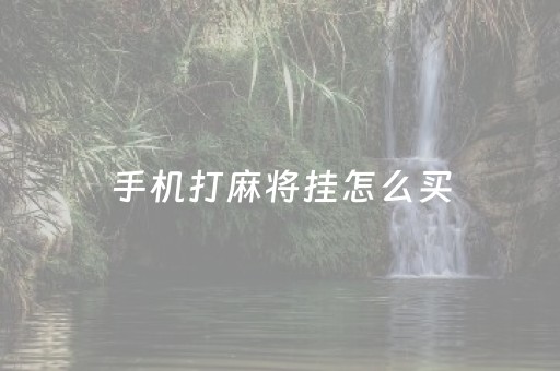 手机打麻将挂怎么买（手机上打麻将开挂怎么买）