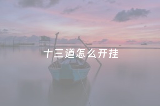 十三道怎么开挂（十三道开挂辅助）