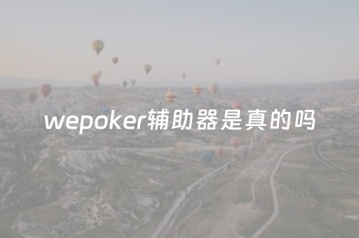 wepoker辅助器是真的吗（wepoker助手）