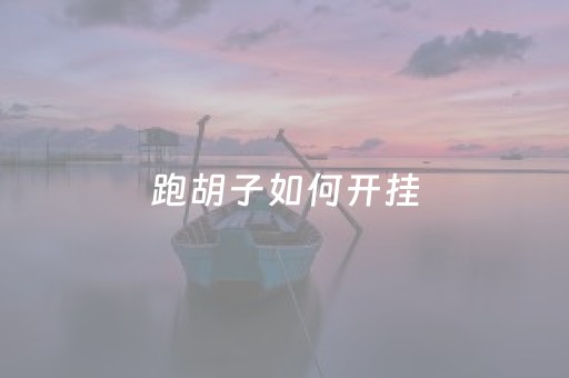 跑胡子如何开挂（跑胡子秘籍）