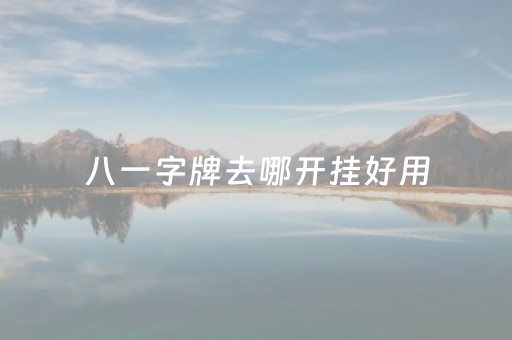 八一字牌去哪开挂好用（八一字牌免费）