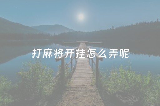 打麻将开挂怎么弄呢（打麻将开挂神器）