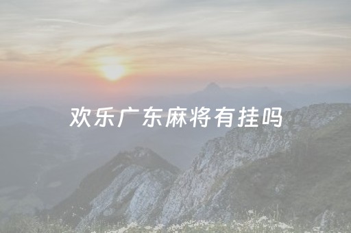 欢乐广东麻将有挂吗（欢乐广东麻将全集）