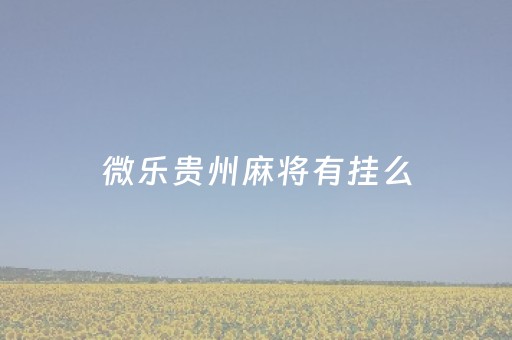 微乐贵州麻将有挂么（微信小程序微乐贵阳麻将有挂吗）