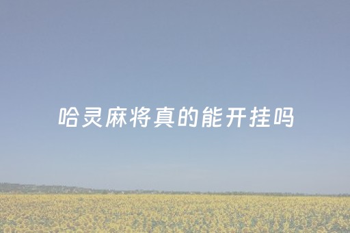 哈灵麻将真的能开挂吗（哈灵麻将怎么开挂介绍）