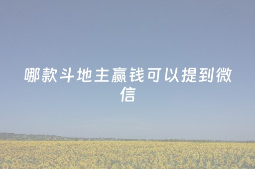 哪款斗地主赢钱可以提到微信（哪款斗地主赢钱可以提到微信或兑换礼物）