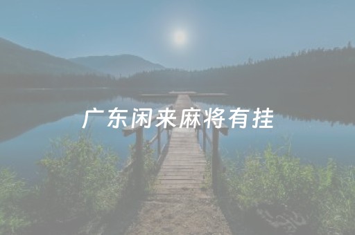 广东闲来麻将有挂（广东闲来麻将有挂的吗）