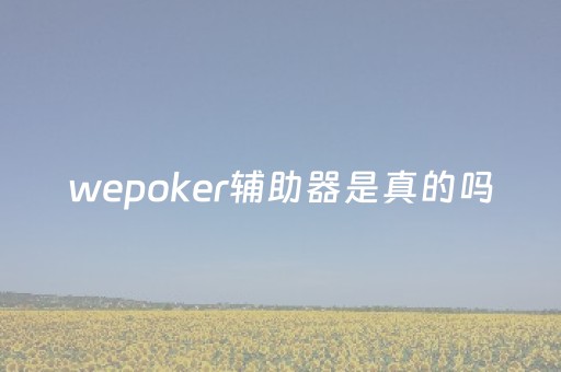 wepoker辅助器是真的吗（wepoker辅助器免费）