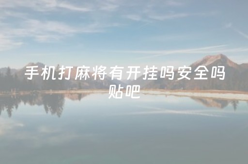 手机打麻将有开挂吗安全吗贴吧（手机上打麻将有开挂吗）