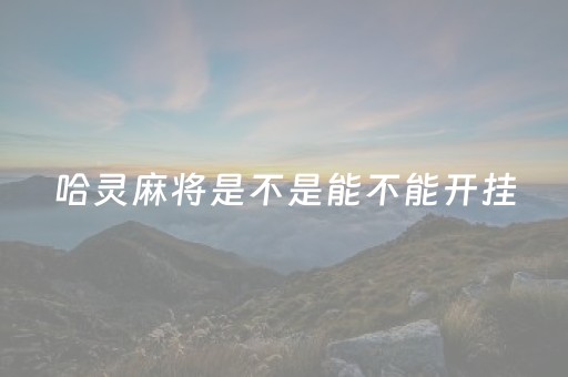 哈灵麻将是不是能不能开挂（哈灵麻将有挂吗贴吧）