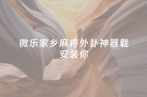 微乐家乡麻将外卦神器载安装你（微乐家乡麻将外卦神器安装苹果版）