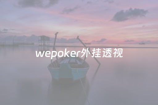 wepoker外挂透视（wepoker透视挂被骗图）