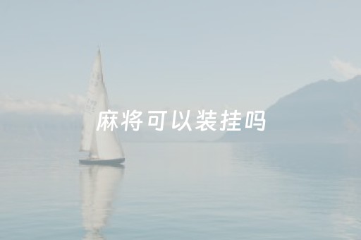 麻将可以装挂吗（麻将带挂对方能发现吗）