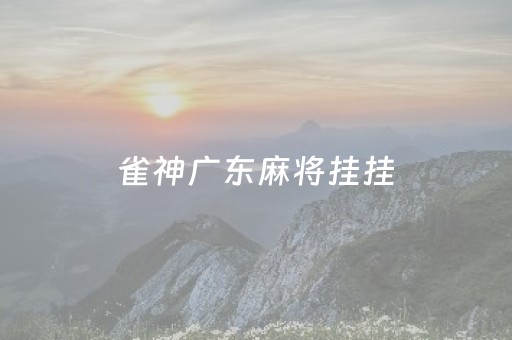 雀神广东麻将挂挂（雀神广东麻将有挂吗知道）