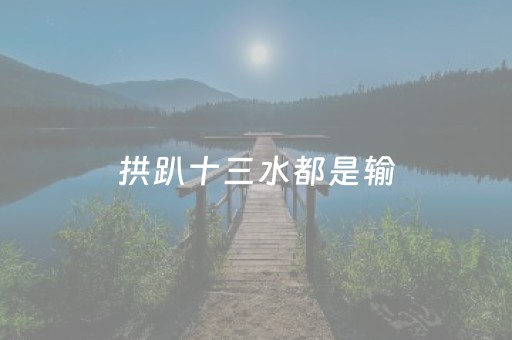 拱趴十三水都是输（拱趴十三水苹果版）