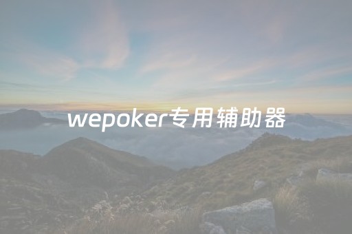 wepoker专用辅助器（wepokerplus辅助）