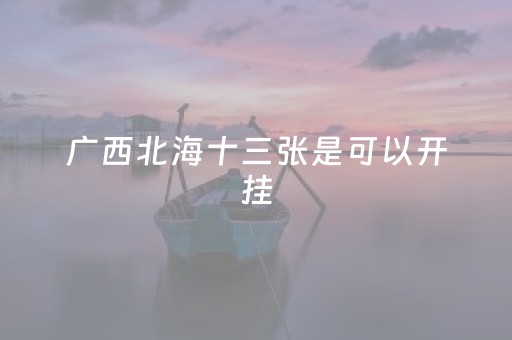 广西北海十三张是可以开挂（广西北海第十三中学）