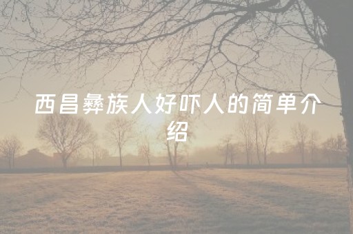 西昌彝族人好吓人的简单介绍