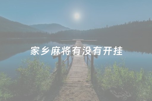 家乡麻将有没有开挂（家乡麻将游戏可以开挂吗?）