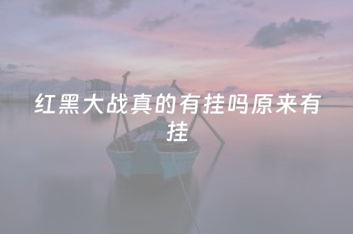 红黑大战真的有挂吗原来有挂（红黑大战官方网站）