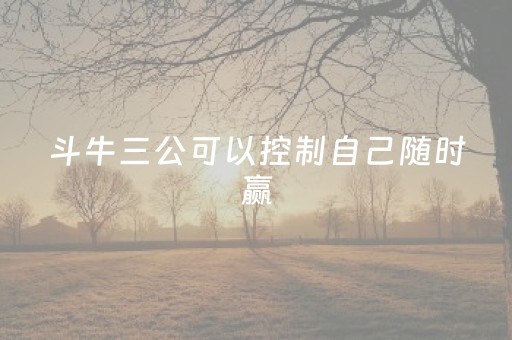 斗牛三公可以控制自己随时赢（斗牛三公可以控制自己随时赢?）