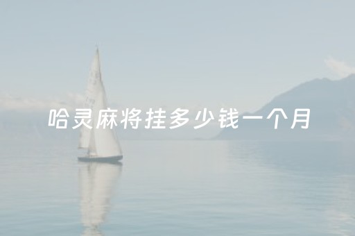 哈灵麻将挂多少钱一个月（哈灵麻将又挂吗）