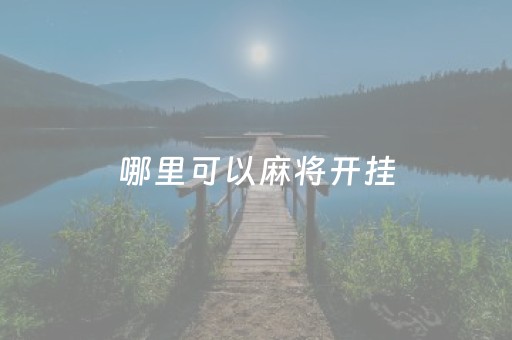 哪里可以麻将开挂（麻将开挂什么）