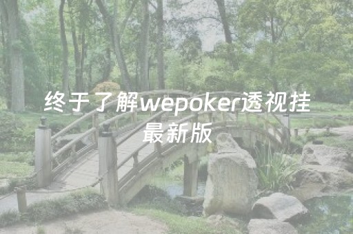 终于了解wepoker透视挂最新版（wepoker透视挂试用版）