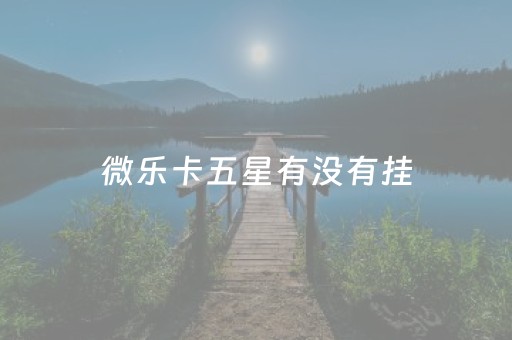 微乐卡五星有没有挂（微乐卡五星安卓版）