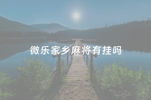 微乐家乡麻将有挂吗（微乐家乡麻将有挂吗?用过的都说好用）