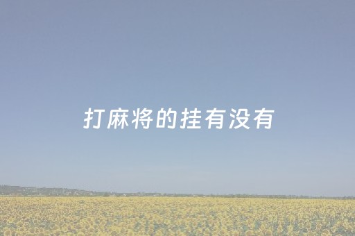 打麻将的挂有没有（打麻将的挂是怎么回事）