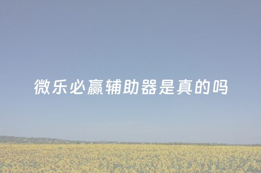 微乐必赢辅助器是真的吗（微乐麻将必赢神器怎么用）