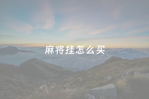 麻将挂怎么买（麻将挂怎么用的啊）