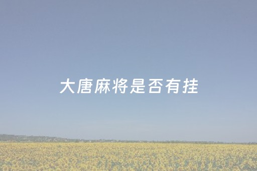 大唐麻将是否有挂（大唐麻将有挂吗百度贴吧）