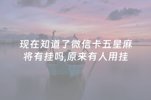 现在知道了微信卡五星麻将有挂吗,原来有人用挂（微信小程序卡五星麻将有挂吗）